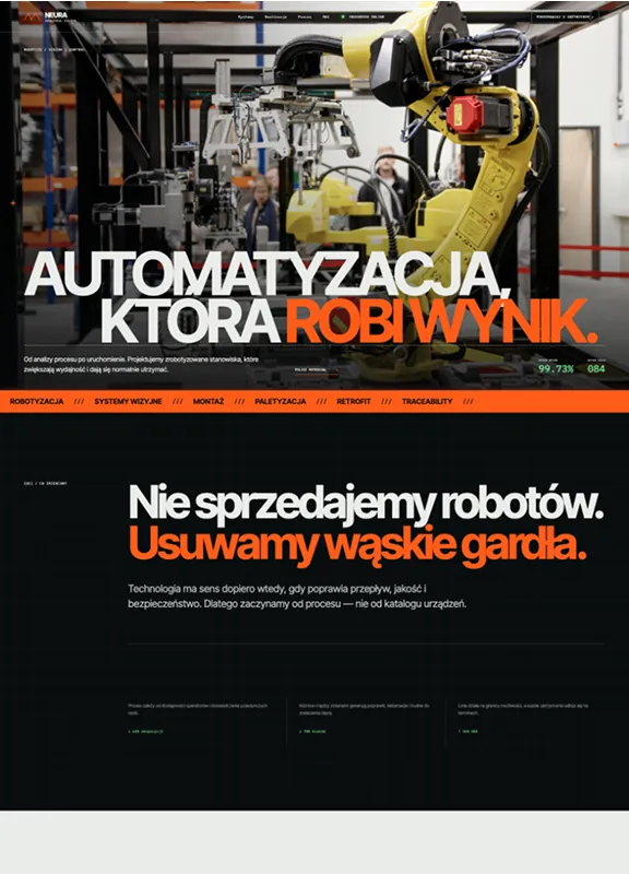 Projekt Premium Pro dla firmy z branży automatyzacji przemysłu