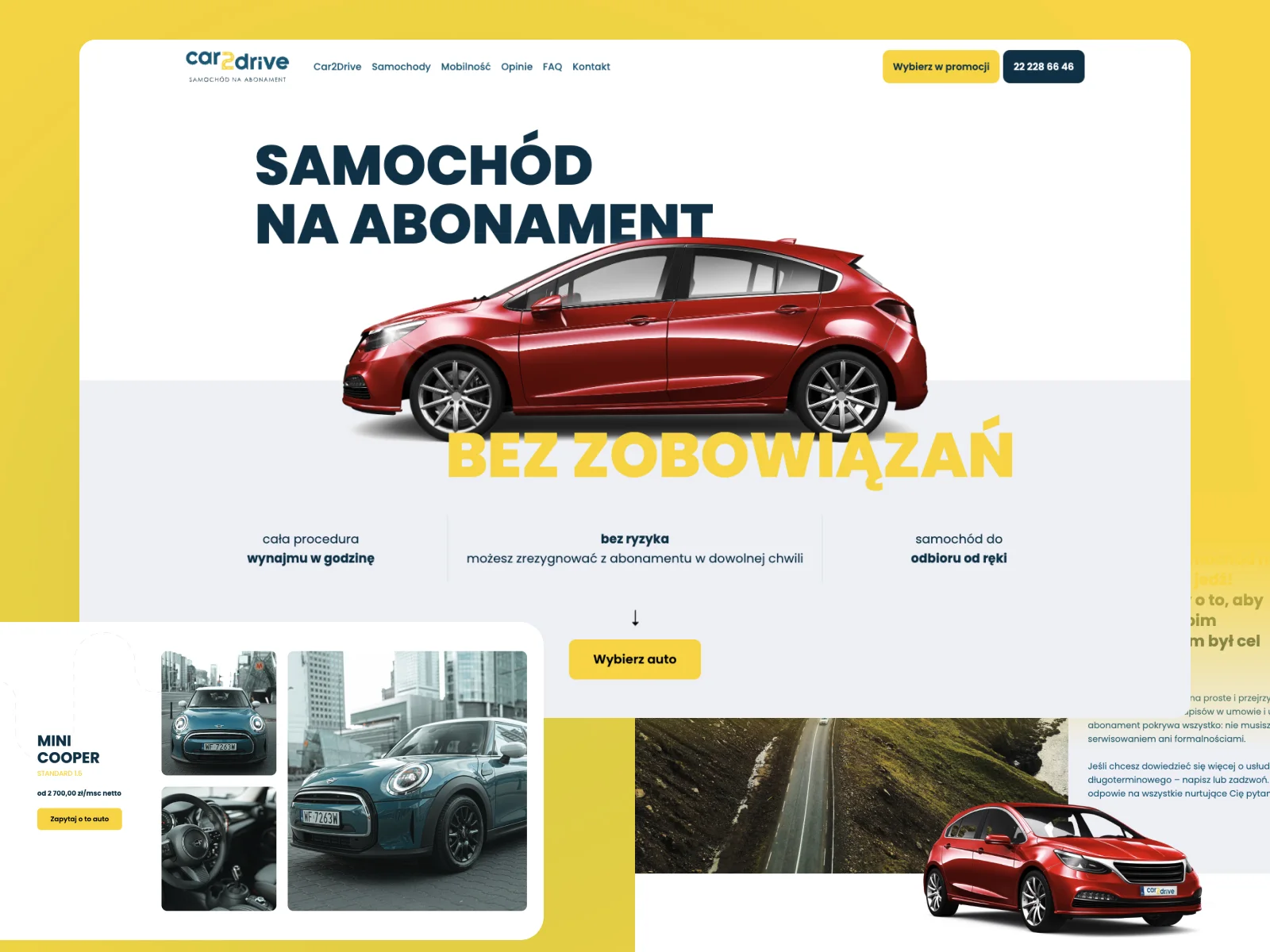 Projekt landing page Car2Drive